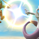 MewTwo sending Link flying off stage in Smash Bros.